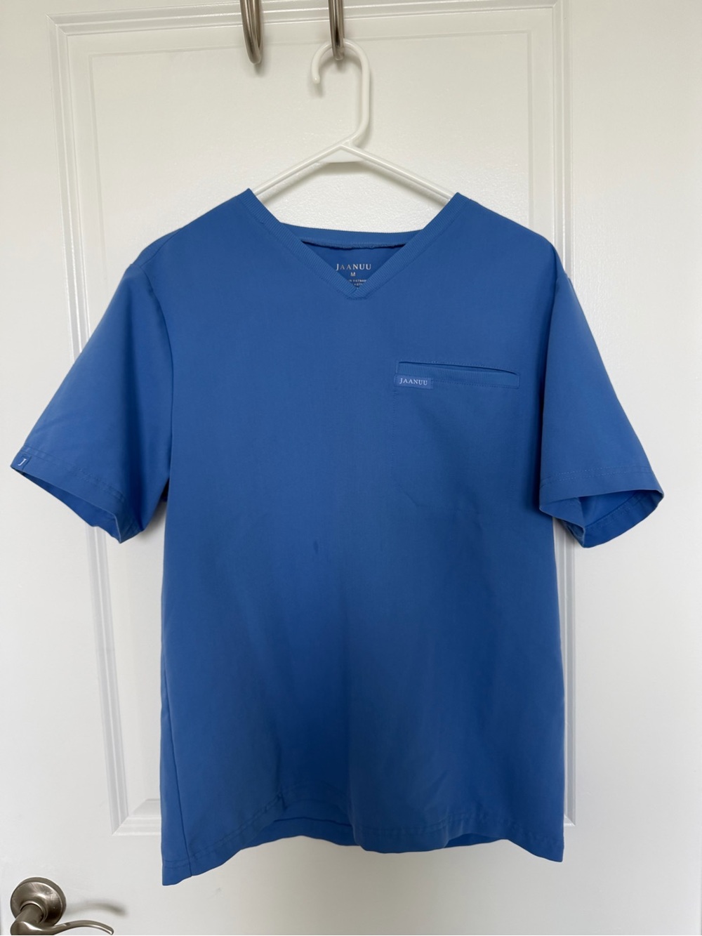 Jaanuu Men's Scrub Top - Ceil Blue